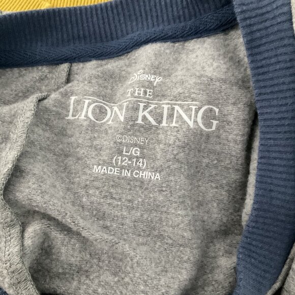 Disney The Lion King Graphic Print Top Sz L (12-14) Oversize Round Neck Pullover - Picture 3 of 10